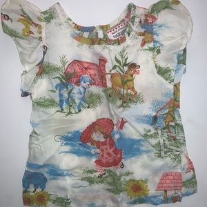 Vintage handmade Ruffle Top